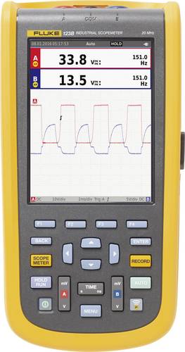 Fluke 123B/EU Hand-Oszilloskop 20MHz 2-Kanal 4 GSa/s 400 kpts Multimeter-Funktionen 1St.