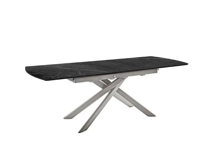 freiraum Kulissen-Esstisch VANINO, ausziehbar 230cm, schwarz marmoriert, Keramik - 180/230x76x90cm BxHxT