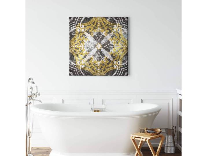 Impression sur toile Bohemian Flair Polyester PVC / Épicéa Jaune 50 x 50cm