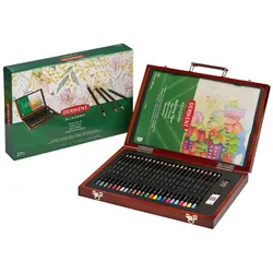Derwent, Malstifte, Malstiftekoffer Academy aus Holz, 27 Stück (27x)