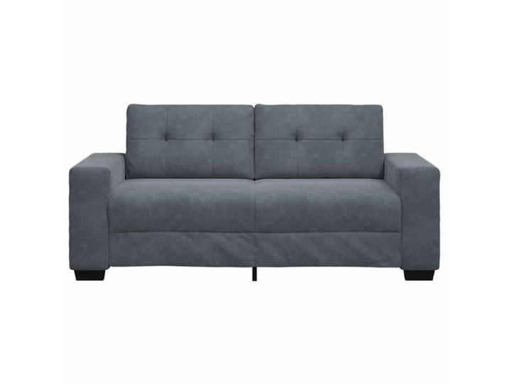 Gris SOFA - Moderne - Canapé causeuse - Petit double - gris foncé 140 cm velours C181