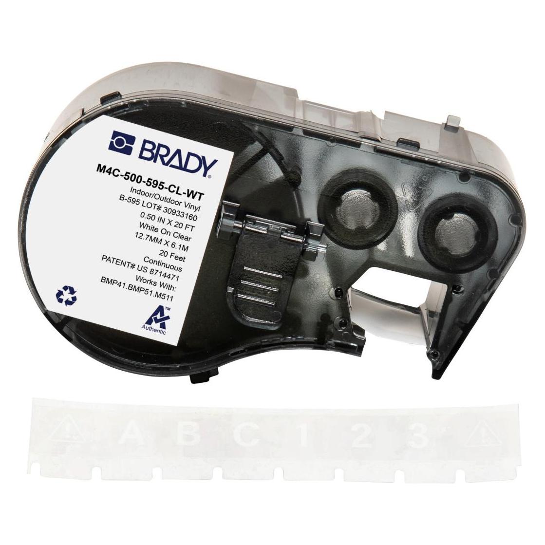 Brady BMP41/BMP51/BMP53/M511 Label (12.70 mm) (M4C-500-595-CL-WT)
