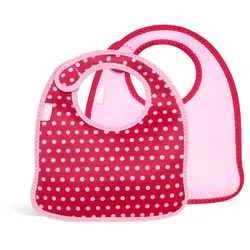 BUILT Mess Mate Set of 2 baby bib (Baby Pink Mini Dots)