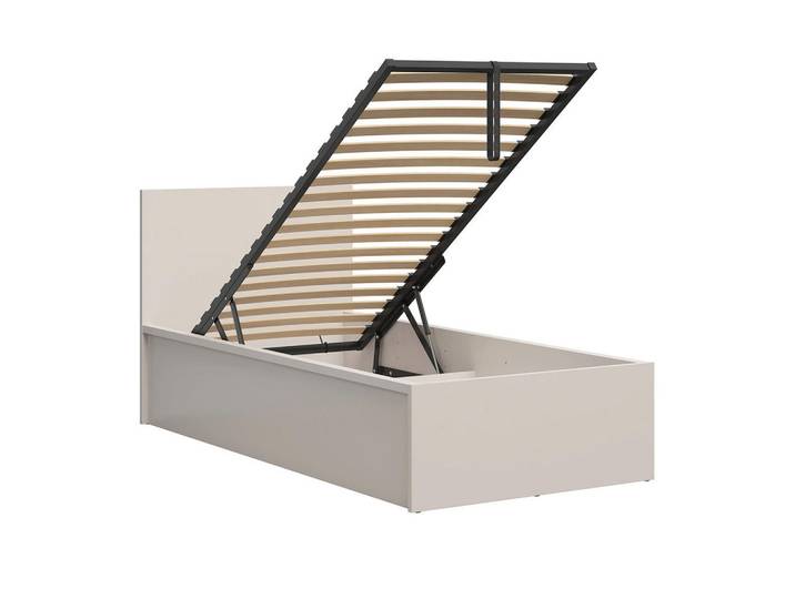 Petits-meubles Boxbett 90/200 Edwin Kaschmir, Holzwerkstoff, 90x200 cm, Schlafzimmer, Bett, Boxspringbetten
