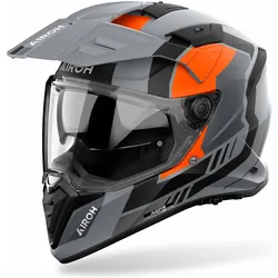 Airoh Bandit Horn grau matt schwarz orange Gr. M 57/58