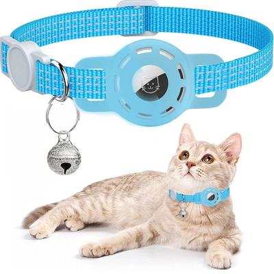 Uplift Picks Air Tag Pet Collar With Reflective Breakaway Strap And Bell b