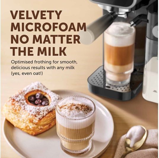 Breville Prima Latte Luxe VCF166 Coffee Machine Black & Silver