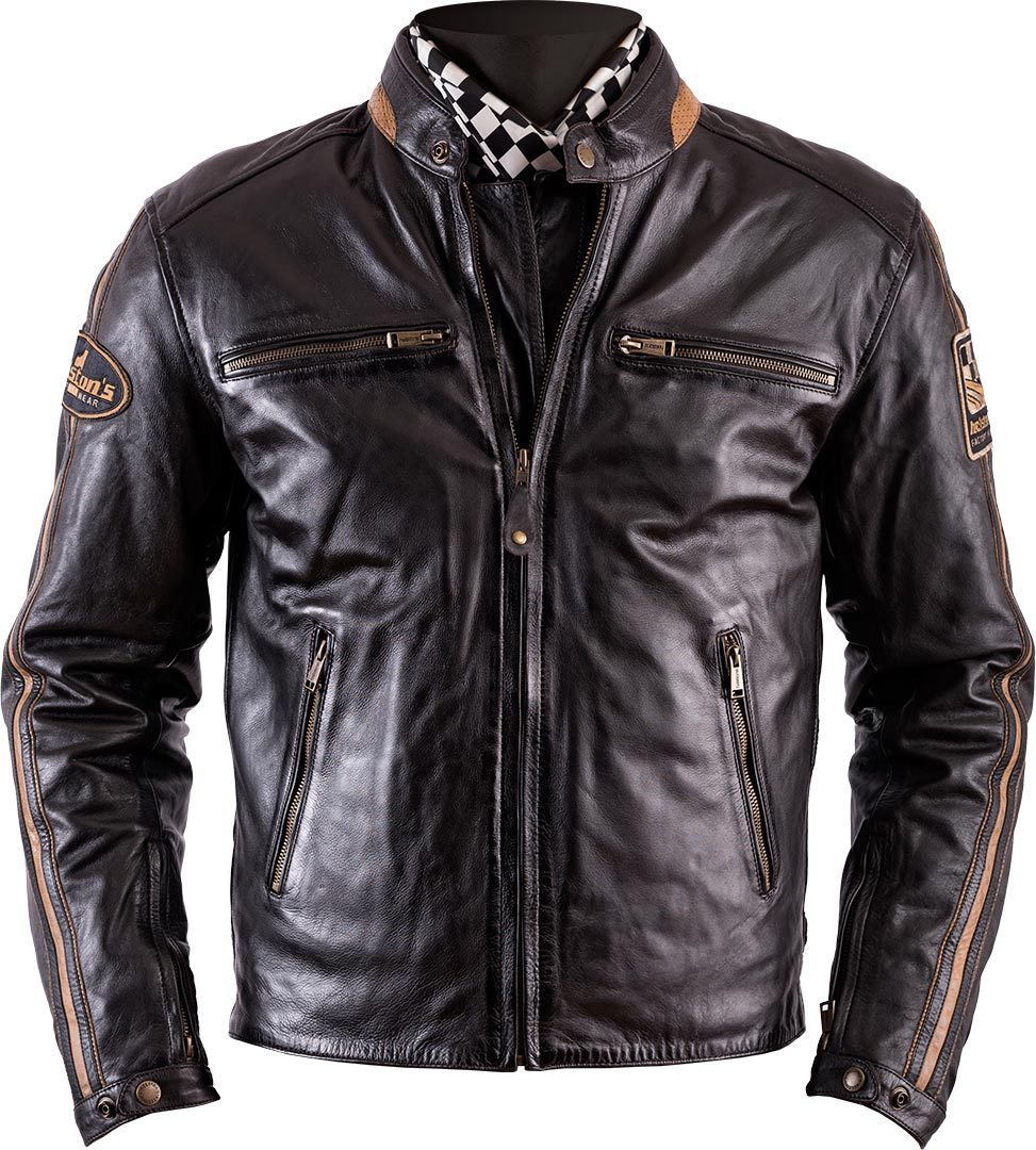 Helstons ACE Rag Motorrad Lederjacke 20160002-Marron-2XL
