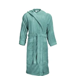 The One Towelling Unisex Bathrobe Hooded Bademantel T1-BH petrol S/M