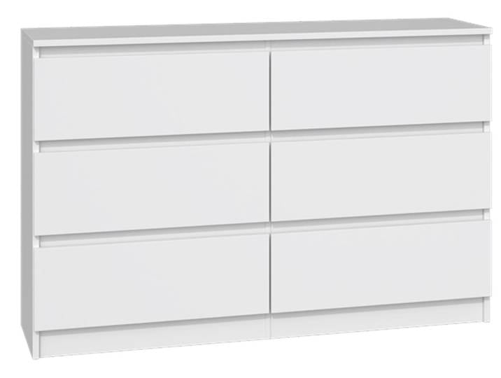 Selsey Malwa - Kommode mit sechs Schubladen, weiß, 120 cm