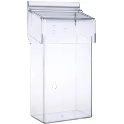 Prospektbox wetterfest mit Deckel, extra tief, robust 1/3 A4, Acryl (PMMA), transparent