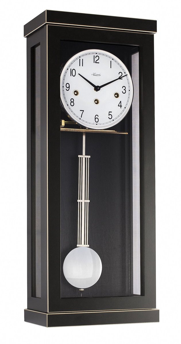 Hermle Progressieve wandklok 4 4 Westminster, zwart, B: 57 cm, D: 22,5 cm, H: 13 cm
