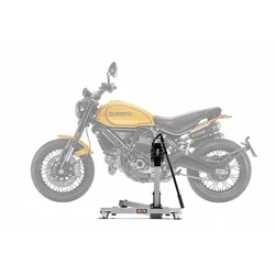 Zentralständer EVOLIFT® für Ducati Scrambler 1100 Tribute Pro 22- Shadow Edition (Grundfarbe: Grau) Ohne Ohne Mit Steckdosenhalterung Ohne