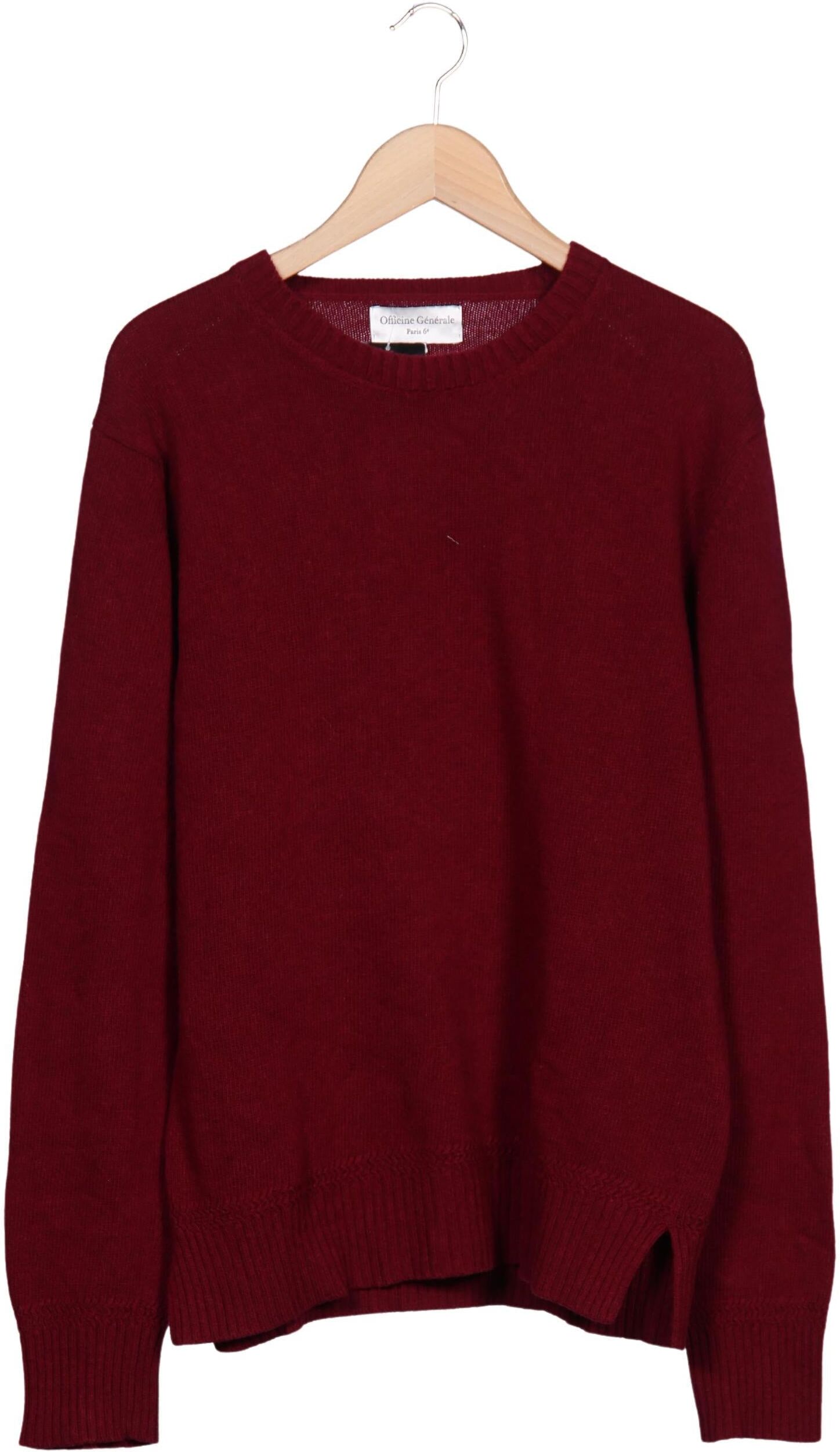 Officine Generale Herren Pullover, Bordeaux, Gr. M, Merino - Second Hand