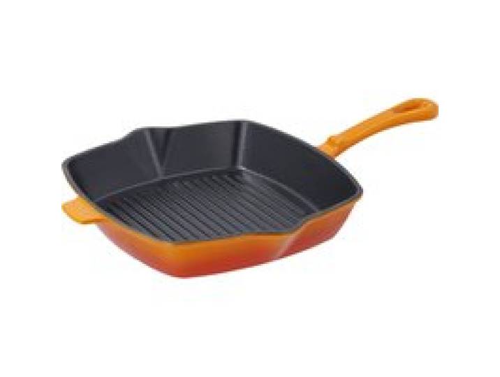 SILVERCREST® Poêle à griller en fonte Premium (orange)