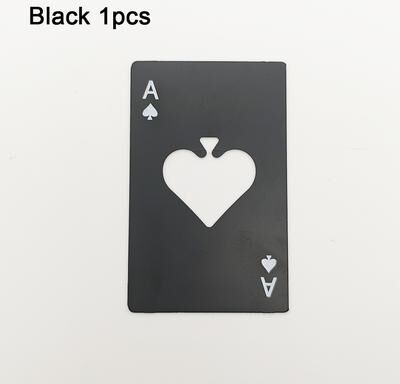 Multisell Products Hub Ace Of Spades Bottle Opener Credit Card Size Portable Bottle Opener Stainless Steel Poker Tool black