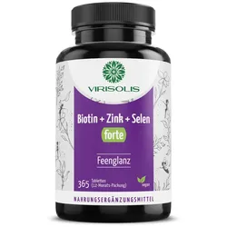 VIRISOLIS Biotin-Zink-Selen FORTE 12 Mon. Vegan 365 St