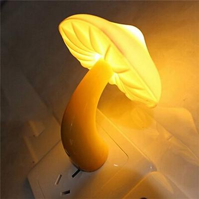 led nachtlicht pilz steckdose lampe eu us stecker warmweiß lichtsteuerung sensor schlafzimmer licht heimtextilien
