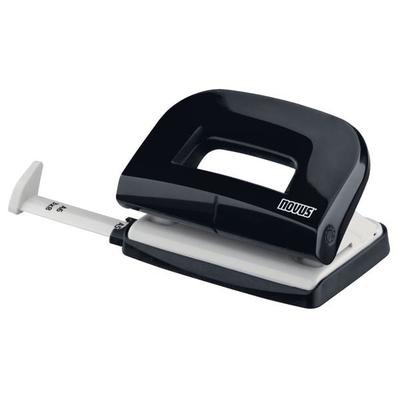 Locher E 210, bis 10 Blatt schwarz/grau, mit Anschlagschiene
