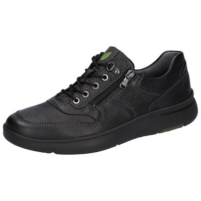 Schnürschuh WALDLÄUFER "HEIKO", Herren, Gr. 10 (44,5), schwarz, Nappaleder, unifarben, Schuhe Schnürschuh, Komfortschuh, Bequemschuh, Sneaker in Schuhweite H (= sehr weit)