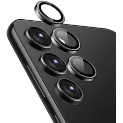 Crong Lens Ring - gehärtetes Glas für Kameraobjektiv Samsung Galaxy S24+ (schwarz)