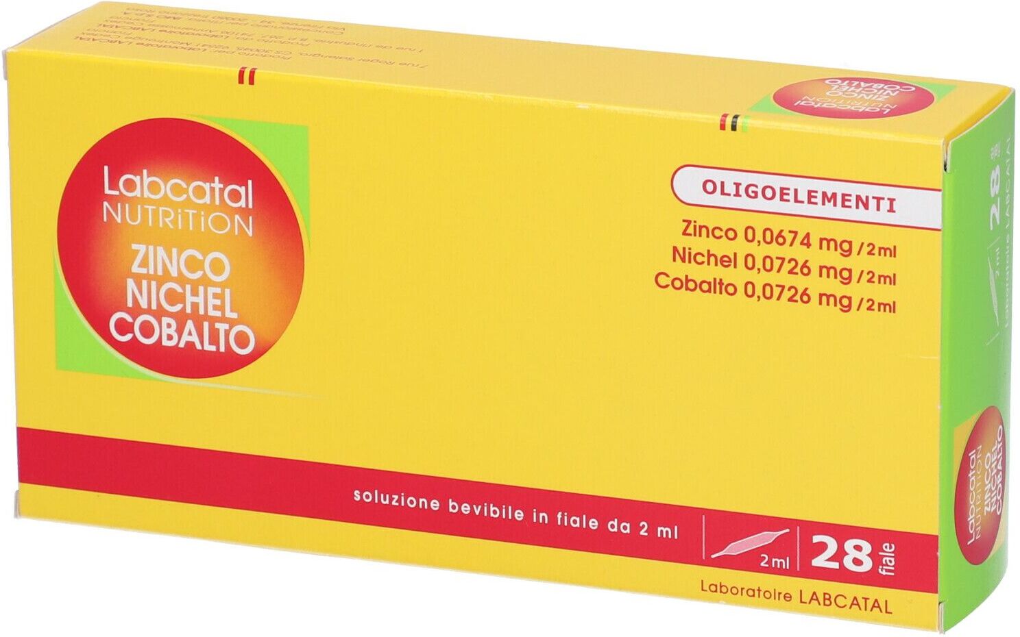 Labcatal Zinco + Nichel + Cobalto - Oligosol 28 fiale orali - Integratore per un Equilibrio Minerale Ottimale