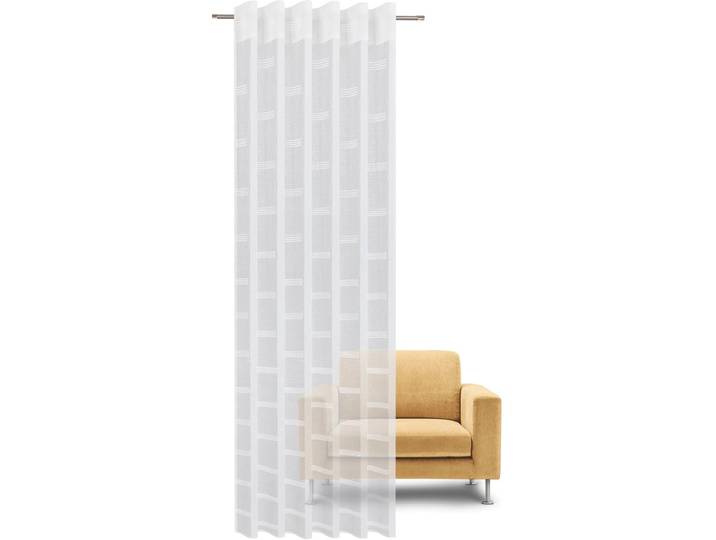 Gardine GERSTER Karin Gr. 1, weiss (weiß), B:140cm H:235cm, Wirkware, Polyester, Gardinen, Gardine, Moderner Fertigschal
