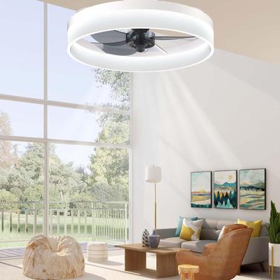 Lush Living Finds LED Ceiling Fan Light With Remote Control, Infinite Dimming & Speed Airflow white