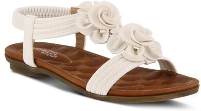 Women's Nectarine T-Strap Thong Sandal by Patrizia by Spring Step in White (Size 41 M)