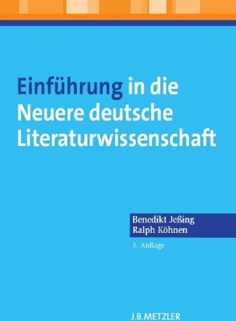 Benedikt Jeßing - Einführung in die Neuere deutsche Literaturwissenschaft - Preis vom 14.10.2026 23:07:16 h