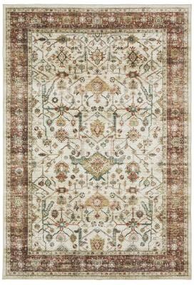 Vista Home Sunderland Vintage Bordered Machine Washable Area Rug Mat