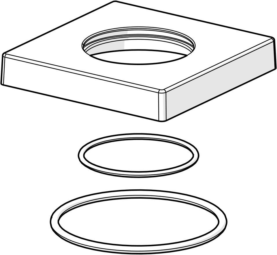 Hansa rosace 75 x 75 mm bec complet 59914211