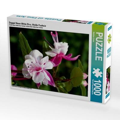 CALVENDO Puzzle Doppel Neon White Diva, Weiße Fuchsie | 1000 Teile Lege-Größe 64x48cm Foto-Puzzle für glückliche Stunden