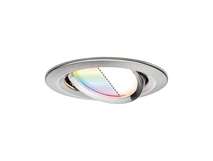 Paulmann 92964 SmartHome Zigbee Einbauleuchte LED Coin Nova Plus 1x3,5W RGBW Eisen gebürstet