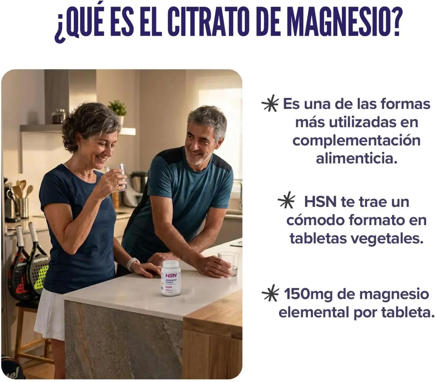 HSN Citrato de magnesio (150mg magnesio) - 120 tabs - Minerales - Tabletas - 120  Servicios