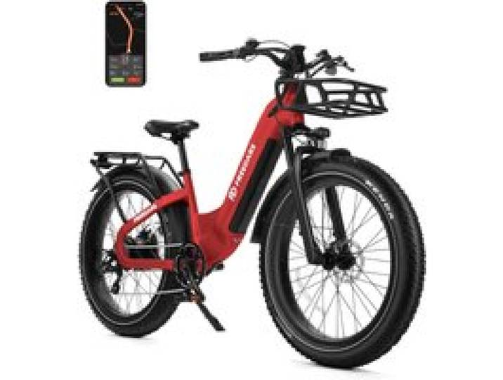 26 x4.0 elektrische fiets met dikke banden voor volwassenen, 48V 20Ah all-terrain e-bike, 90 mijl elektrische mountainbike, slimme e-dirtbike met GPS-diefstalbeveiliging