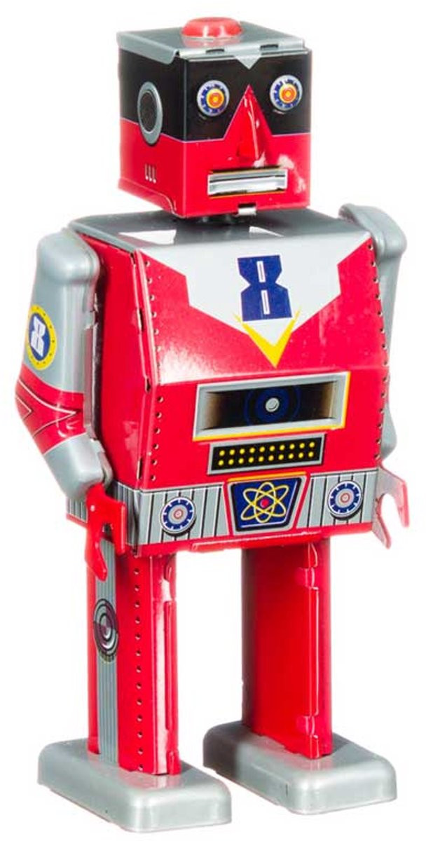 St. John MRX Blikken Robot Laser Retro Vintage Collectors Item Hoogte: 13 cm