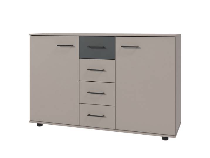 Sideboard Taiga 130 x 83 x 41cm Grau/Saharagrau/Graphit