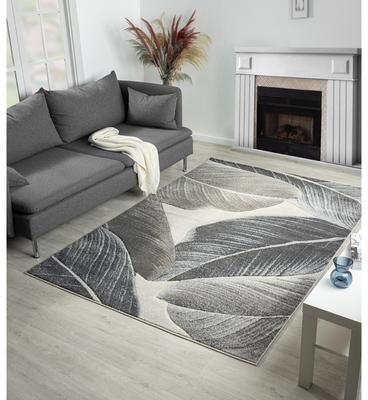 MDA Rugs Fresco Collection Dark Grey Abstract Area Rug