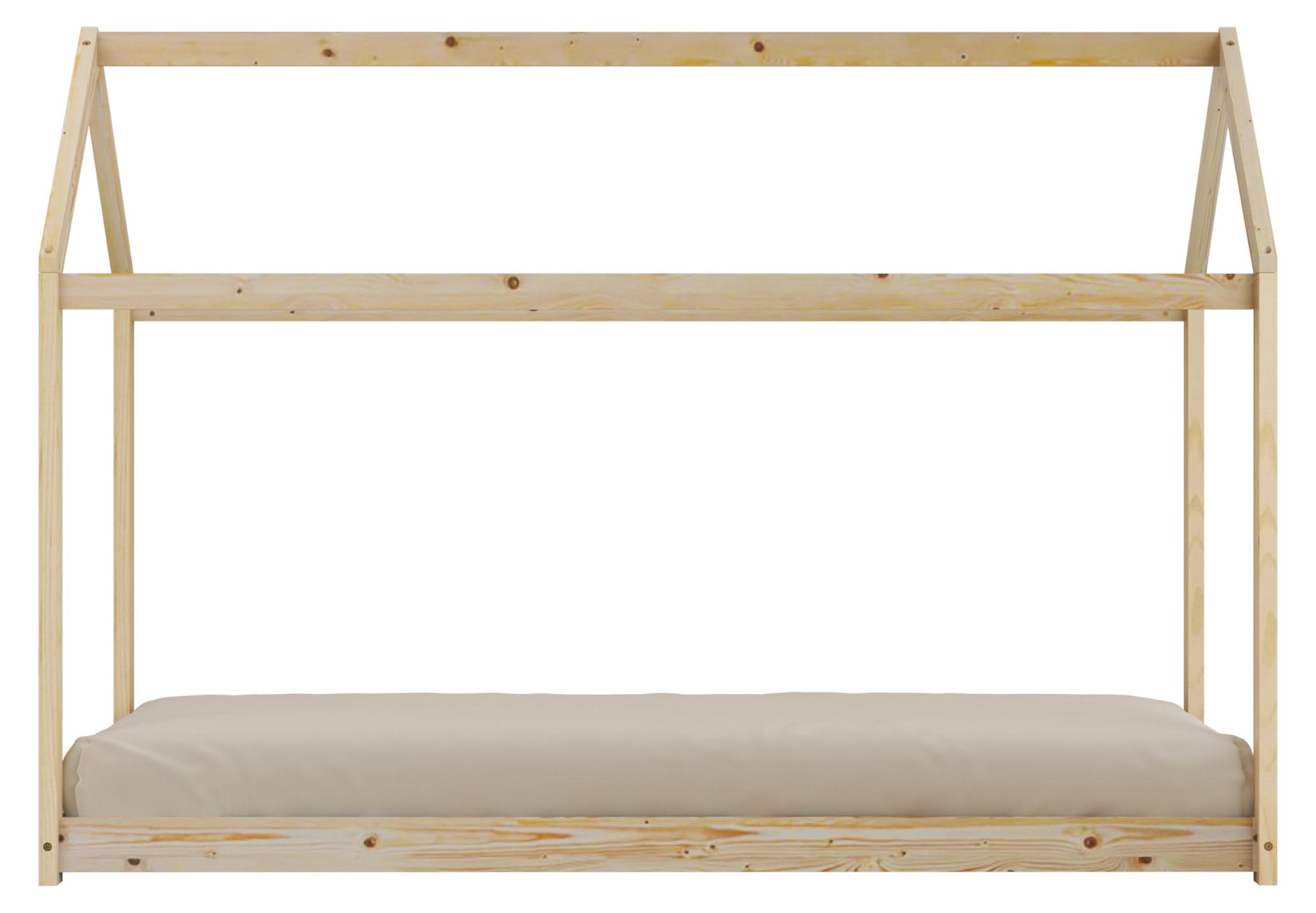 Holz Kinderbett in Hausform ohne Matratze 90x200 cm