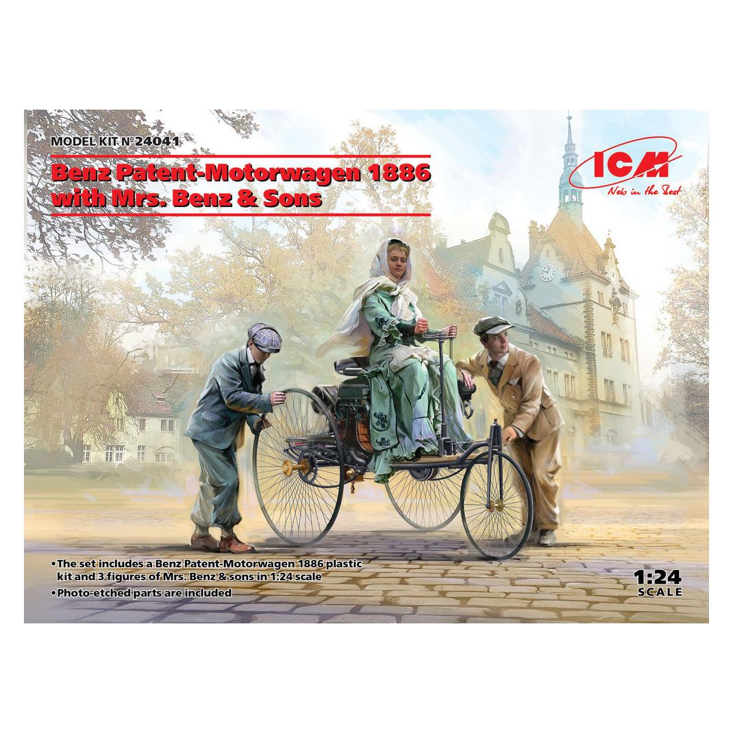 ICM Benz Patent-Motorwagen 1886 with Mrs. Benz & Sons (24041)