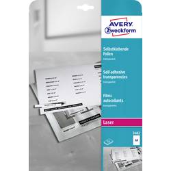 Avery-Zweckform 3482 3482 Selbstklebefolie DIN A4 Laserdrucker Transparent 25 St.