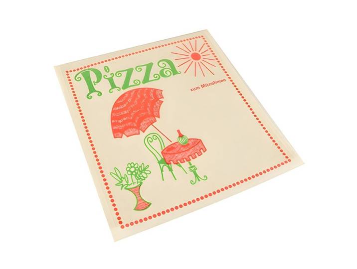PAPSTAR Einweggeschirr-Set Pizzataschen, Pergamin 30 cm x 30 cm Cafeteria fettdicht 300 Stk, Pergamin / Pappe