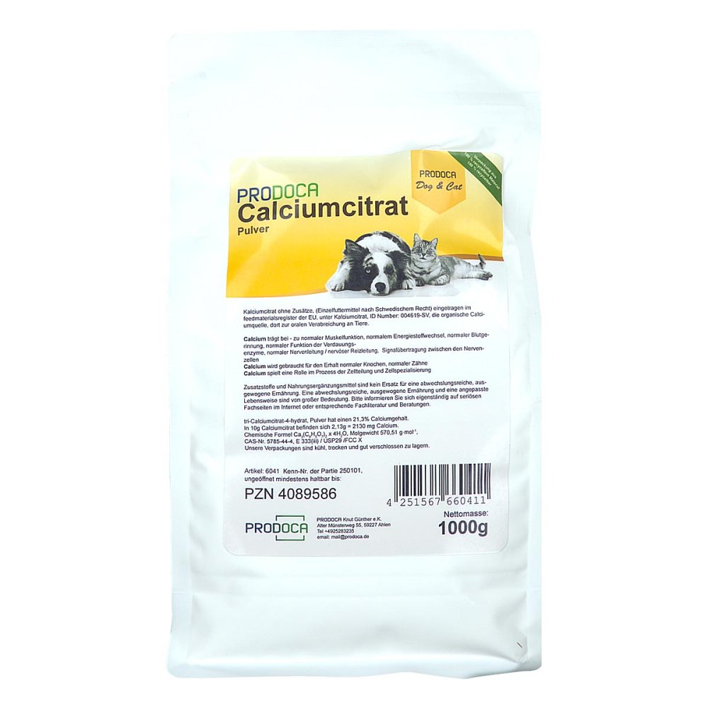 PRODOCA Knut Günther e.K. Calciumcitrat veterinär Pulver 04089586