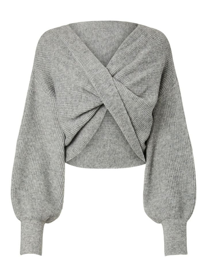Pieces Pullover in Grau - M