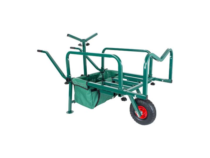 Relaxdays Chariot De Transport\, 65x145x55 Cm\, Extensible Et Pliable\, Acier\, Sac\, Pêche/camping/jardin\, Vert