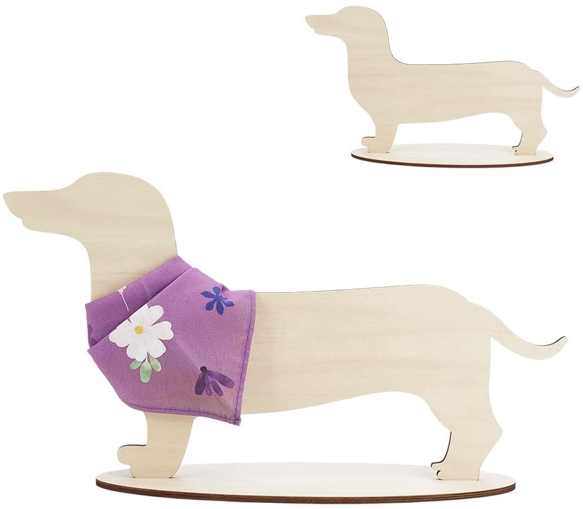 Dailygoods Houten Display Stand Hond Teckel Decoratie voor in de Woonkamer