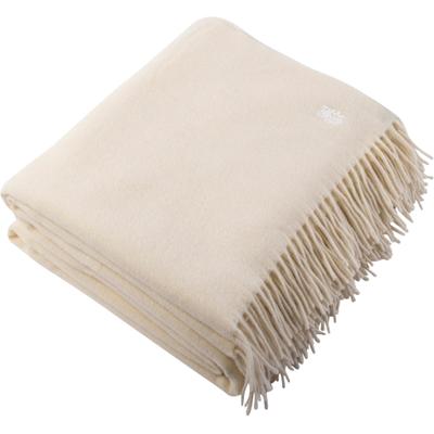 Wohndecke ZOEPPRITZ1828 "Since 1828 Lambswool", beige (ivory), B:140cm L:190cm, Wolle, Wohndecken, Wohndecke, klassisch unifarbenes Plaid aus Schurwolle