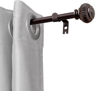 UTOPIA ALLEY Wall Mounted 3/4 Inch Curtain Rod - Adjustable Drapery Rods, Gold Curtain Rods, Bedroom Decorative Curtain Rods