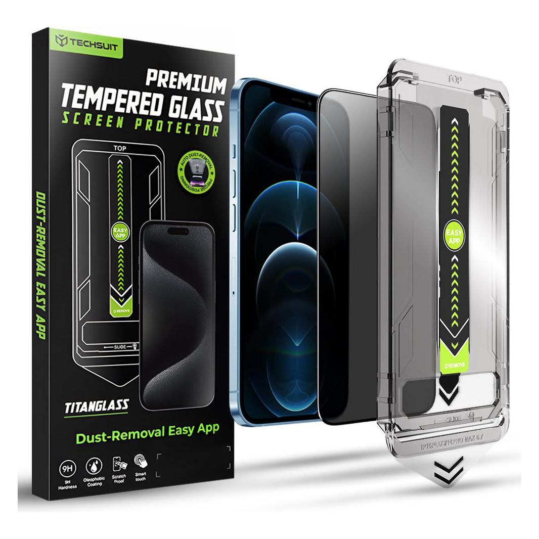 Techsuit - TitanGlass FullCover - iPhone 12 Pro Max - Privacy (Apple iPhone 12 Pro Max) (60302327)